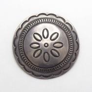 【NAVAJO GUILD】 Vintage Stamped Silver Concho Pin  c.1945～