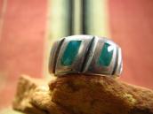Vintage Zuni Channel Inlay Engraving Ring  c.1940～