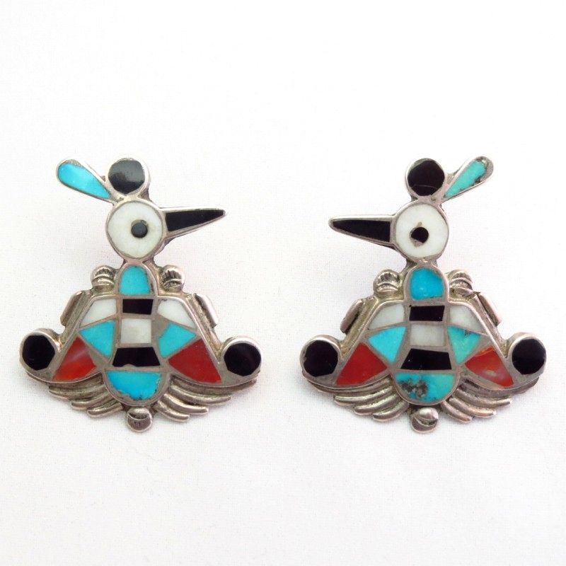 【Dan Simplicio】 Antique Thunderbird Pierced Earrings c.1930～