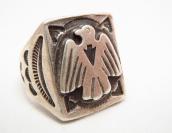Vintage 【Maisel's】 Thunderbird Patched Seal Ring c.1940～