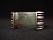 【U.S.NAVAJO 70】 Filed & Stamped Silver Cuff Bracelet  c.1940