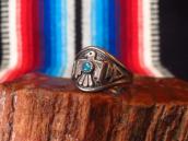Vtg 【BELL TRADING POST】 Thunderbird Face Ring w/TQ  c.1950～