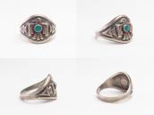 Vtg 【BELL TRADING POST】 Thunderbird Face Ring w/TQ  c.1950～