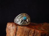 Vintage 【Maisel's】 Thunderbird Face Silver Ring w/TQ c.1950～