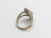 Antique Snake & Bead Applique Silver Tourist Ring  c.1925～