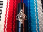 Antique Snake & Bead Applique Silver Tourist Ring  c.1925～