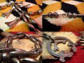 Vintage Squash Blossom Necklace w/Cast Yei Naja