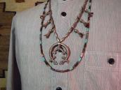 Vintage Squash Blossom Necklace w/Cast Yei Naja