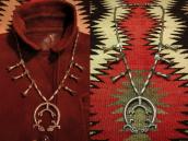 Vintage Squash Blossom Necklace w/Cast Yei Naja