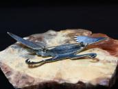 Vintage Hopi Roadrunner Shape Overlay Pin Brooch  c.1960～