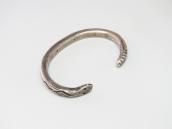 【Dyaami Lewis】 Acoma Snake Shape Stamped Silver Cuff  M-L