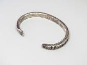 【Dyaami Lewis】 Acoma Snake Shape Stamped Silver Cuff  XL-