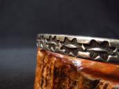 【Dyaami Lewis】 Acoma Snake Shape Stamped Silver Cuff  XL-