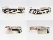 【Lawrence Saufkie】 Old Hopi Overlay Cuff Bracelet  c.1980～