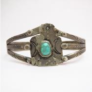 Antique Navajo Thunderbird patch Cuff w/TQ c.1930