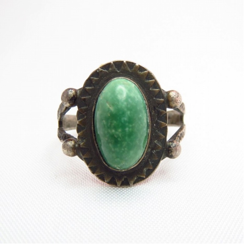 Antique Stamped Silver Split Shank Ring  c.1930