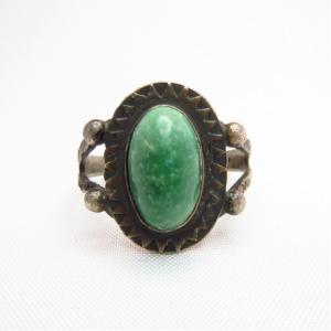 Antique Stamped Silver Split Shank Ring  c.1930