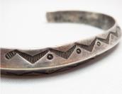 Antique Ingot Silver Triangle Wire Cuff Bracelet  c.1920