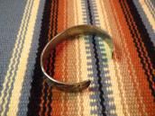 Atq Pueblo or Navajo Stamped Silver Cuff Bracelet  c.1920～