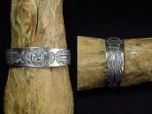 Antique Navajo 卍 Stamped Ingot Silver Cuff Bracelet  c.1920～
