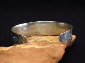 Antique Navajo 卍 Stamped Ingot Silver Cuff Bracelet  c.1920～