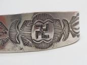 Antique Navajo 卍 Stamped Ingot Silver Cuff Bracelet  c.1920～