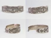 Antique Navajo 卍 Stamped Ingot Silver Cuff Bracelet  c.1920～