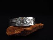 Antique Navajo 卍 Stamped Ingot Silver Cuff Bracelet  c.1920～