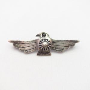 Atq 【Ganscraft】 Thunderbird Shape Stamped Silver Pin  c.1930