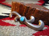 【NAVAJO GUILD】 Cast Silver Pin Brooch w/Turquoise  c.1945～