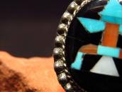 【John Gordon Leekity】Zuni Vtg Knifewing Inlay Ring  c.1940～
