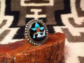 【John Gordon Leekity】Zuni Vtg Knifewing Inlay Ring  c.1940～