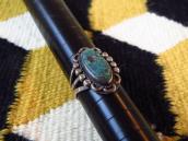 【Allen Pooyouma】 Hopi SpiderWeb Green Turquoise Ring  c.1950