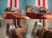 Antique 【Silver Arrow】 Snake Patched Cuff  c.1940