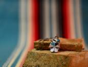 Vintage Zuni Inlay Thunderbird Fob Necklace  c.1970