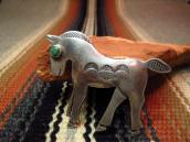 【UITA22】 [ON BOOK] Antique Pony or Horse Shape Pin  c.1945～