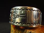 【NAVAJO GUILD】 Vintage Stamped Silver Cuff Bracelet  c.1945～