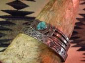 Antique Split Shank Cuff w/Spiderweb TQ  c.1920