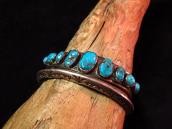 Antique 9 Row Ingot Silver Cuff w/TQ  c.1920～