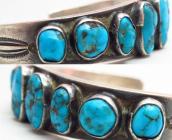 Antique 9 Row Ingot Silver Cuff w/TQ  c.1920～