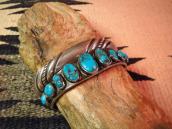 Antique 9 Row Ingot Silver Cuff w/TQ  c.1920～