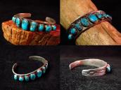 Antique 9 Row Ingot Silver Cuff w/TQ  c.1920～