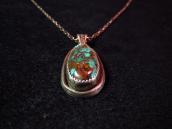 Vintage Royston TQ Shadowbox Fob Necklace