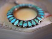 Vtg Zuni "Dishta Style" Inlay Circle Top Necklace  c.1950～