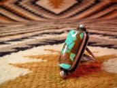 【Fred Thompson】 Navajo Vintage Ring w/Square TQ  c.1970