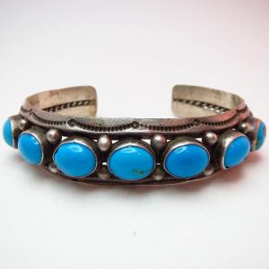 Fred Thompson Vintage Cuff with seven Stone c.1970