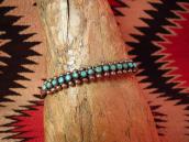 Zuni Cuff with 15 Turquoise & Silver balls  c.1940