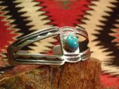 Antique Split Silver Cuff Bracelet w/TQ  c.1940