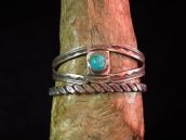 Antique Split Silver Cuff Bracelet w/TQ  c.1940