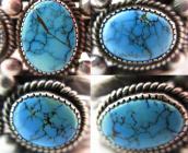 Vintage Cuff with High Grade #8 Turquoise  c.1950